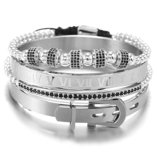 stainless steel bracelet four-piece Suite