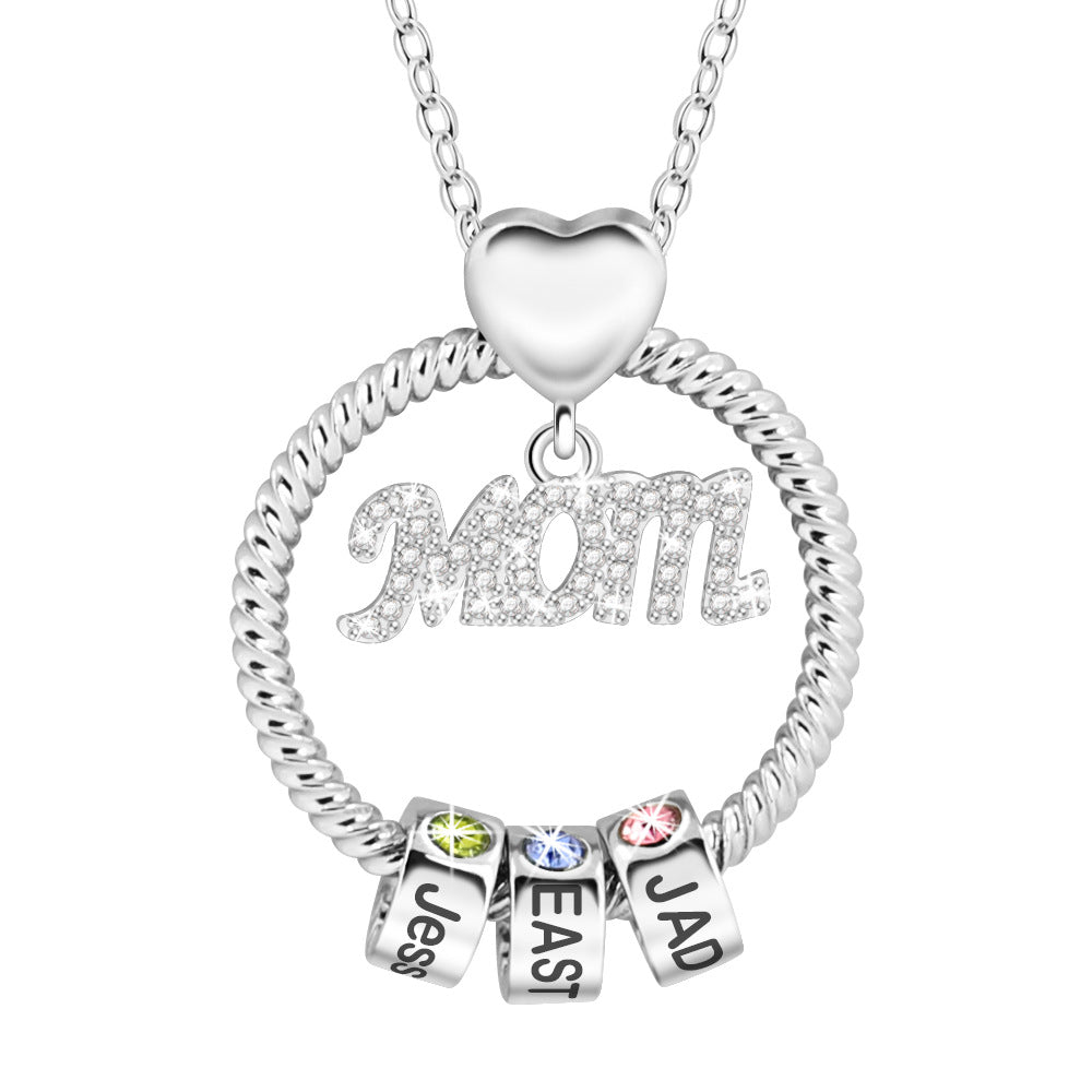 StoneCharm - Personalized Mom Birthstone Necklace