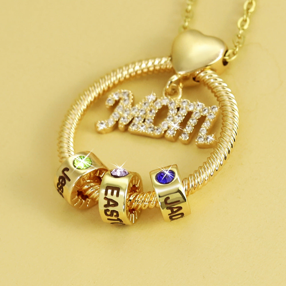 StoneCharm - Personalized Mom Birthstone Necklace