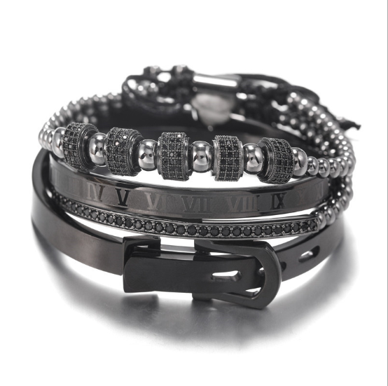 stainless steel bracelet four-piece Suite