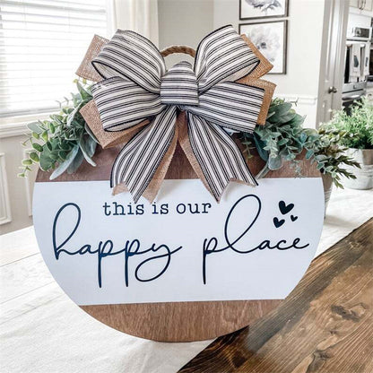 Happy Wreath - This Is My/Our Happy Place Wreath