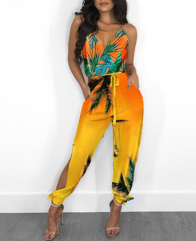 Cancun Ladies Printed Jumpsuit